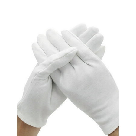 

Livingsenburg 6 Pair White Coin Jewelry Inspection Gloves Cotton Work Gloves
