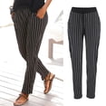thumbnail image 2 of WILLBEST Pantalones Casuales elegantes para Mujer, Capris Cargo de Cintura Alta con Cordón Ajustable para Un Uso Diario Cómodo con Bolsillos Versátiles y Diseño Elástico. Grande, 2 of 9