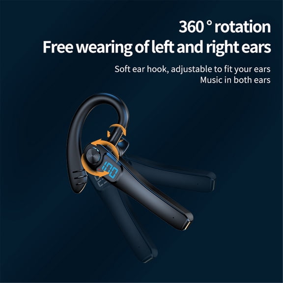 True Wireless Earbuds, In Ear Bluetooth Headphones with LED Battery Display and HiFi Stereo for Running, Travel, Work and Daily Listening