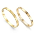 thumbnail image 1 of Pulseras de amistad FOLOOTY, paquete de 2 unidades, para mujer, chapadas en oro de 18 quilates, 1 of 6