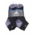 thumbnail image 4 of 6 Pair Men's Adidas Low Cut Ankle Socks Black Stealth Size 6-12 Running Tennis, 4 of 4