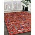 thumbnail image 3 of Ahgly Company Machine Washable Indoor Rectangle Industrial Modern Red Area Rugs, 5' x 7', 3 of 7