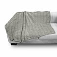 thumbnail image 3 of Geometric Soft Flannel Fleece Throw Blanket, Angled Lines Optical Illusion 3D Style Cubes Pattern Diagonal Stripes, Cozy Plush for Indoor and Outdoor Use, 50" x 60", Beige Charcoal Grey, by Ambesonne, 3 of 6