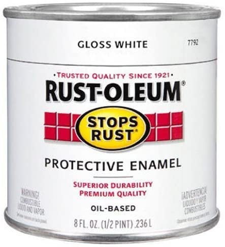Rust-Oleum 7792730 Protective Enamel Paint, 8-Ounce, Gloss White Size: 8-Ounce Color: Gloss White, Model: 7792730, Outdoor & Hardware Store