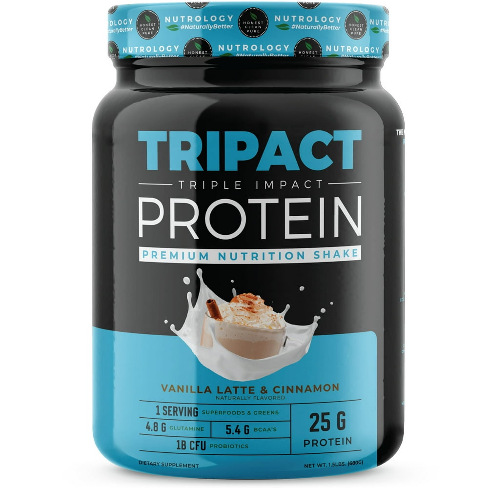 TRIPACT PROTEIN Premium Nutrition Shake NonGMO Grass Fed Whey