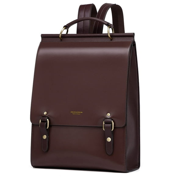 Mochila de cuero Choles a la moda para mujer, vintage, marrón