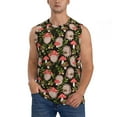 thumbnail image 2 of Lsque Edgehog and Mushrooms Print Men's Cotton Blend Sleeveless Muscle Shirts (S-3XL)- Moisture Wicking, Odor Protection, UPF 30+,X-Large, 2 of 8