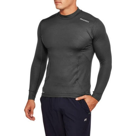 Russell - Russell Big Men's Mock Neck Cold Compression Long Sleeve Tee ...