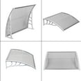 thumbnail image 4 of 40'' x 29'' Household Application Window Door Awning Canopy with White Holder, Transparent Board and Modern Polycarbonate Cover for Outdoor, Front Door and Patio, Weatherproof, 4 of 8