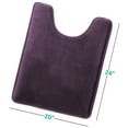 thumbnail image 6 of Nestl Contour Absorbent Memory Foam Bath Mat Set Bathroom Rug, Cream Purple, 24"x20", 6 of 7