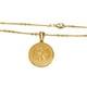 thumbnail image 4 of Collar LESLIE BOULES San Miguel Arcángel chapado en oro de 18 quilates, 4 of 9