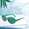 thumbnail image 1 of de sol ovadas, de marco grueso de plástico para clásicas para reuniones, conjuntos de moda, actuaciones en , Grey Macarena Gafas de sol, 1 of 8