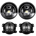 thumbnail image 1 of Faros delanteros y antiniebla LX-LIGHT LED negros para Jeep Wrangler, 1 of 6
