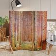 thumbnail image 6 of Red Lantern 4 ft. Short Klimt Canvas Folding Screen - Tannenwald/Farm Garden, 6 of 7