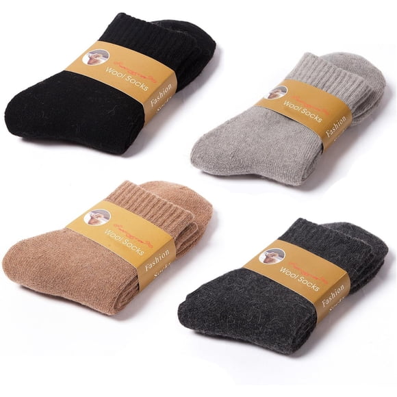 Men's Merino Wool Socks for Winter, Hiking Crew Socks, Thermal Warm Extra Thick Soft Socks for Cold Weather