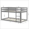 thumbnail image 3 of Bunk Beds with Trundle, Modern Heavy-Duty Solid Wood Bunk Bunk Bed, Twin Over Twin Loft Bed with Stairs and Guard Rail, Solid Wood Convertible Bunk Bed Frame, Wooden Trundle Bed Frame, SS1360, 3 of 9