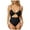 Black, variant on Womens One Piece Swimsuit Tummy Control Bathing Suit Sexy Flattering Cheeky High Cut Out Cute Ladies Swimwear