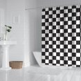 thumbnail image 2 of Black and White Checkered Pattern Shower Curtain 72"x72" ,Bathroom Decorative Shower Curtains Set with 12 Hooks,Modern Waterproof Washable Shower Curtain, 2 of 6