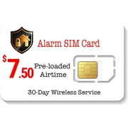 $7.50 Preloaded GSM Alarm SIM Card for GSM Home Security Alarm System 30 Day Service