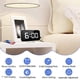 thumbnail image 3 of Reloj despertador digital, reloj despertador para cama, reloj despertador con espejo LED de 7", con 2 puertos de carga USB, modo de repetición, ajuste automático del brillo, fácil de programar, 3 of 5