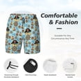 thumbnail image 3 of Rateoe funny pirate Pattern Men’s Swim Shorts with Compression Liner – Double-Layered Quick-Dry Swimwear, Comfortable & Stretchy Beach Shorts-Medium, 3 of 6
