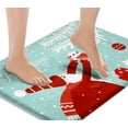 thumbnail image 6 of Bath Mats for Bathroom Cute Red Santa Claus Washable Cover Floor Rug Carpets Floor Mat Bathroom Decorations 16x24 Inches for Kitchen Bedroom Indoor, 6 of 6