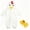 White, variant on GiLiling Toddler Chicken Plush Hooded Full Body Jumpsuit With Matching Foot Soft Fuzzy Animal For Kids (White, 3-6 Months)