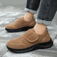 thumbnail image 2 of Dakaela Mens Orthopedic Slip on Shoes Comfy Warm Winter House Slippers Diabetic Indoor Outdoor Walking Shoes Brown 9.5, 2 of 6