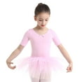 thumbnail image 1 of MSemis Kids Girls Short Sleeve Ballerina Ballet Dance Leotard Dress, 1 of 4