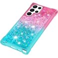 thumbnail image 6 of Liquid Case for Samsung Galaxy S21 Ultra, Glitter Bling Soft TPU Bumper Heavy Duty Shockproof Protective Cover Full Body Sparkle Flowing Case for Samsung Galaxy S21 Ultra Gradient Turquoise, 6 of 12