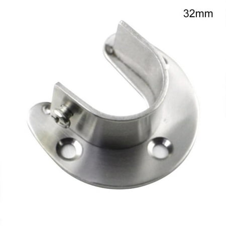 

2pcs Closet Rod Wardrobe Pipe Hanging Rail Rod End Support Bracket 25/32mm Dia