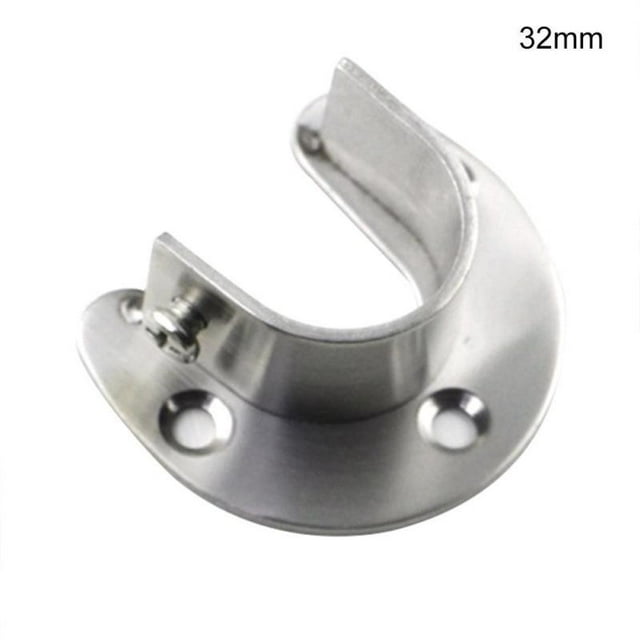 MYG 2pcs Closet Rod Wardrobe Pipe Hanging Rail Rod End Support Bracket 25/32mm Dia