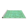 thumbnail image 2 of Ahgly Company Machine Washable Indoor Rectangle Abstract Turquoise Blue Modern Area Rugs, 5' x 8', 2 of 4