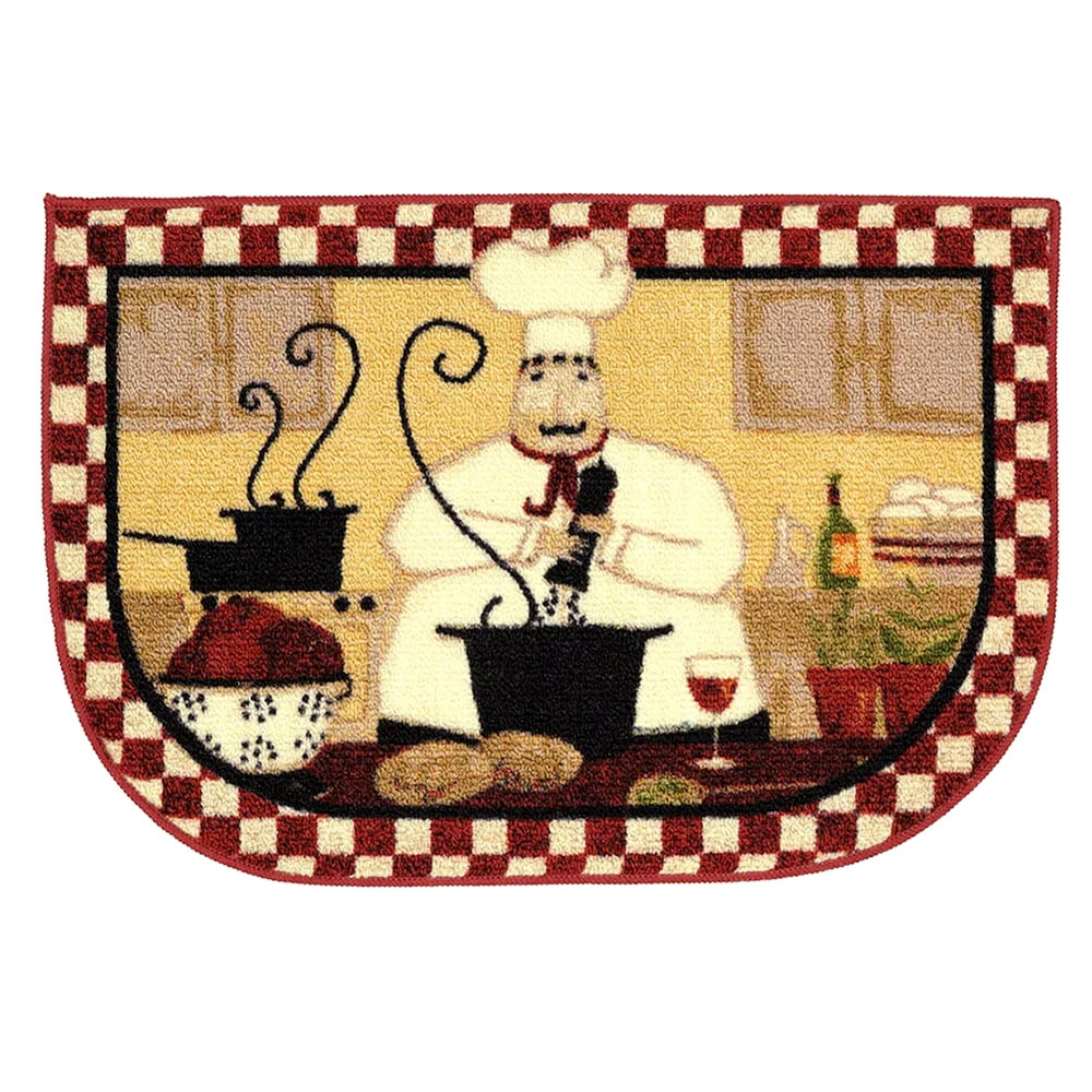 Mohawk Home Kitchen Slice Rug Fat Chef Design Skid Resistant Backing