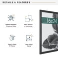 thumbnail image 6 of MCS Studio Gallery 16x24 Poster Frame Black Woodgrain Engineered Wood, Vertical & Horizontal Wall Hanging Large Picture Frame for Photos, Posters & Art Prints (2-Pack), 6 of 7