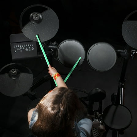 OUNONA 2 Pairs of Music Drumsticks Nylon Tip Drumsticks Blue for Bars 15.8*0.6in