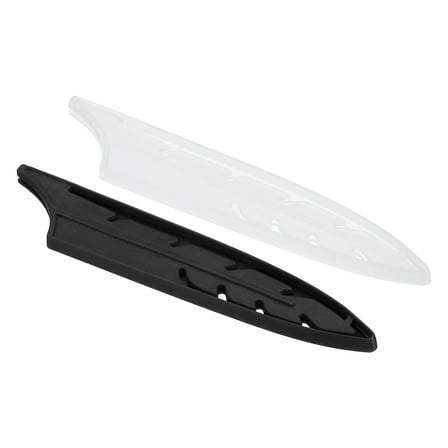 REGALWOVEN 2Pcs 5" Santoku Knife Sheaths, Black & Transparent, 5.2"x 1"