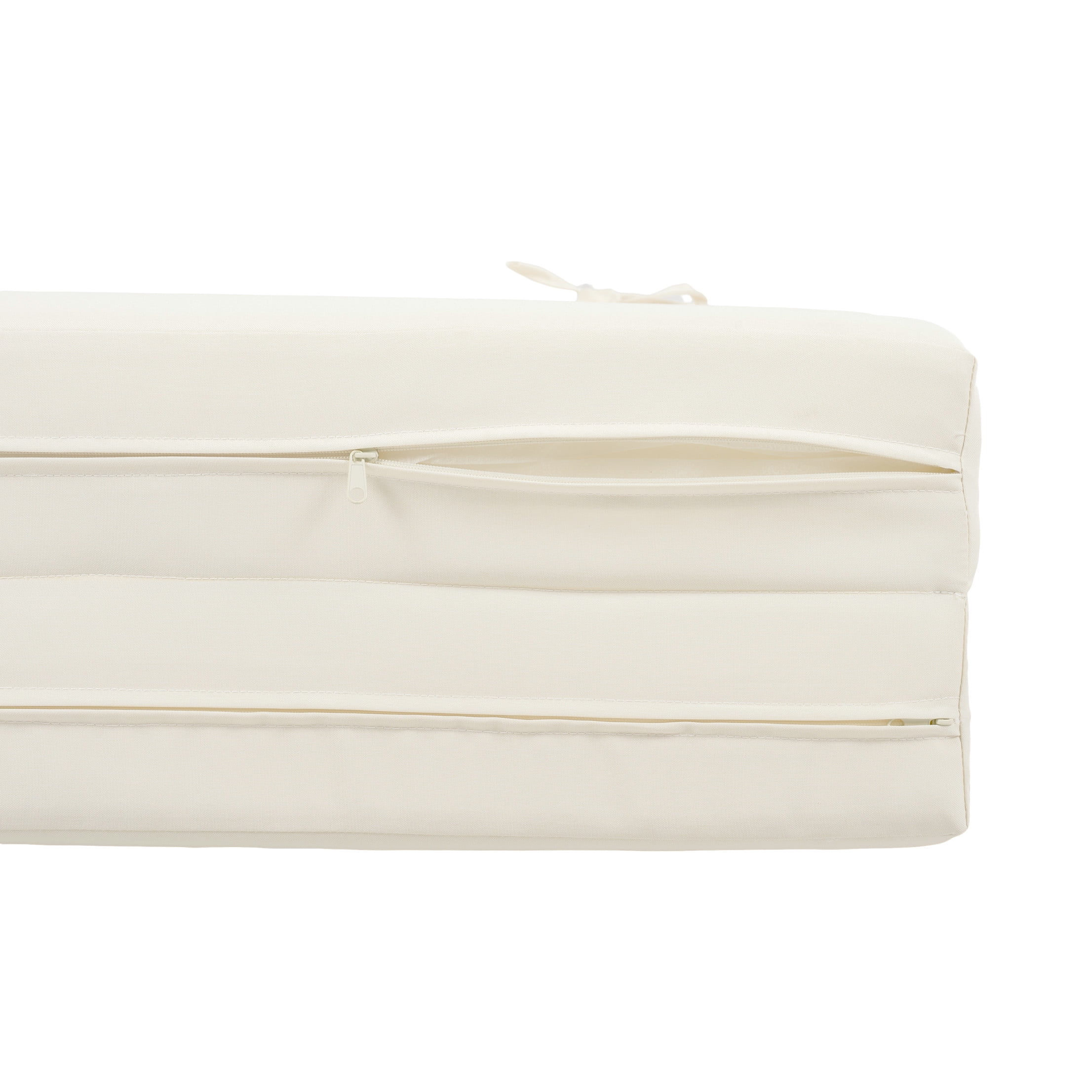 Christopher Knight Home Outdoor Chaise Lounge Cushion, Tri-Fold Design, 76.75"x 27"x 4", Beige