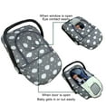thumbnail image 3 of Car seat Covers for baby, Baby carseat Cover canopy, door open with flap cover, Thick Padded, perfect for winter, Grey cloud;, 3 of 7