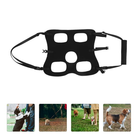 COMPUKAS Dog Portable Lift Harness Black Dog Back Leg Support for Injured Dogs 1Set