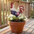 thumbnail image 4 of Patriotic Rooster Metal Yard Stake 11.8 Inch American Flag 2D Design Weather Resistant Outdoor Garden Decor for Fourth of July Lawn Patio, 4 of 8