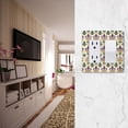 thumbnail image 5 of Yayeee Rocker Switch Wall Plate 1-Gang 4.6"x2.9" Home Decorative Outlet Cover, Beige Floral Pattern, 5 of 6