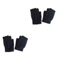 thumbnail image 3 of Soidarity 1 par de guantes de punto para invierno al aire libre, senderismo, camping, cálidos mitones de algodón sin dedos azul oscuro 2piezas Soidarity CBP138931, 3 of 6