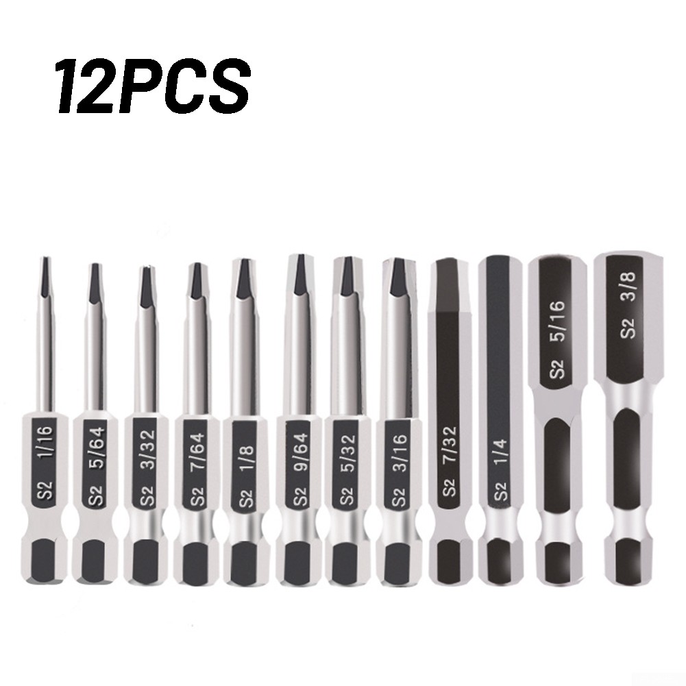NIILEEL 12 Size Hex Key Allen Bit Set Quick Change Connect Impact Driver Power Drill Bit
