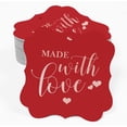 thumbnail image 2 of Inkdotpot Real Rose Gold Foil Bracket Shape Paper Hang Tags Made With Love Wedding Favor Tags Pack Of 100, 2 of 7