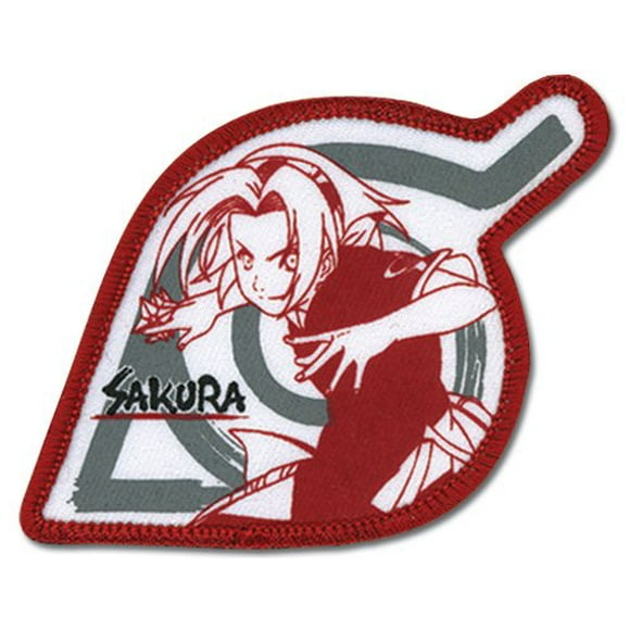 Patch - Naruto - Nouveau Logo Feuille Rouge Sakura à Repasser Anime sous Licence ge7257