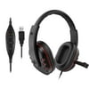Headset with Microphone,Leather USB Wired Stereo Micphone Headphone Mic Headset for Sony PS3 PS4 PC Game