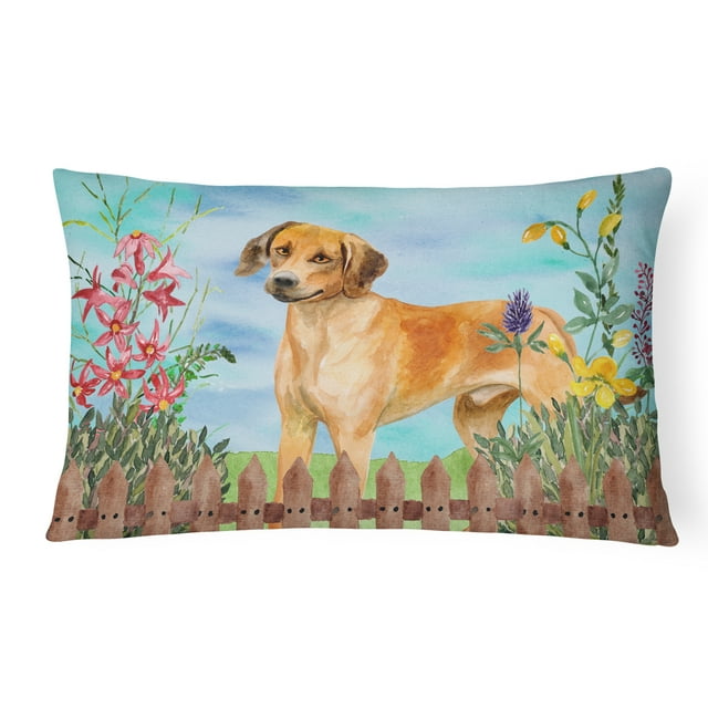 Carolines Treasures CK1238PW1216 Rhodesian Ridgeback Spring Canvas Fabric Decorative Pillow