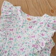 thumbnail image 5 of Favoffer Toddler Girl Dress Summer Sweet White Tulle Breathable Floral Flying Sleeve A-line Skirt, 5 of 5