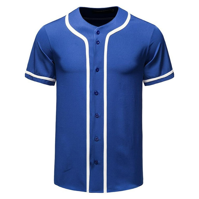 Men's Baseball Stripe Short Sleeve Shirt